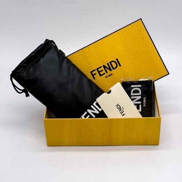 NWT FENDI EYEGLASSES WOMEN SQUARE BLACK EYEWEAR - Picture 3 of 3